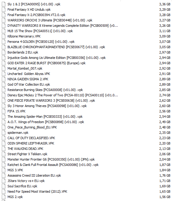 تحميل ألعاب PSVITA