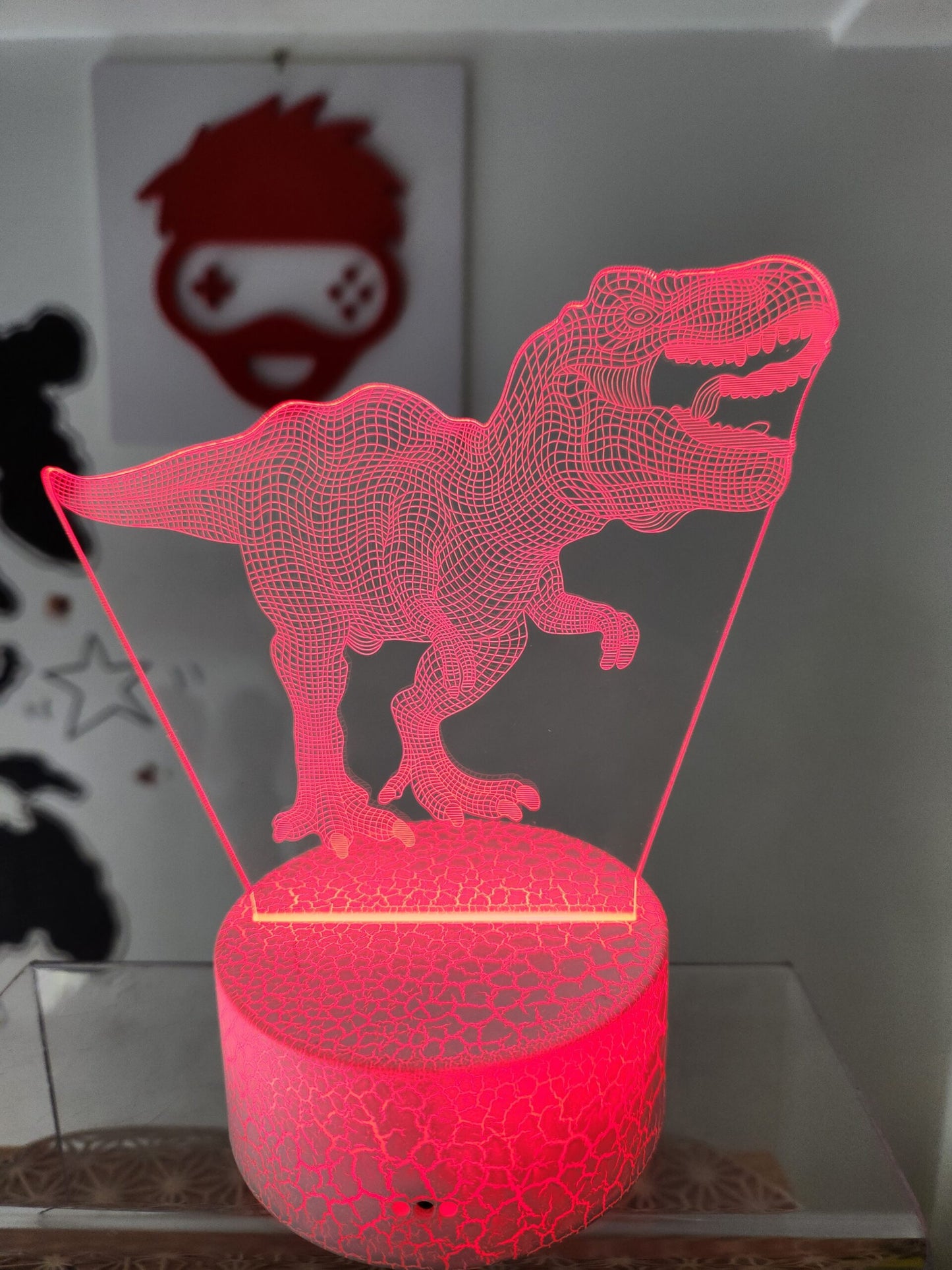 Lampe 3D Dinosaures 16 Cm