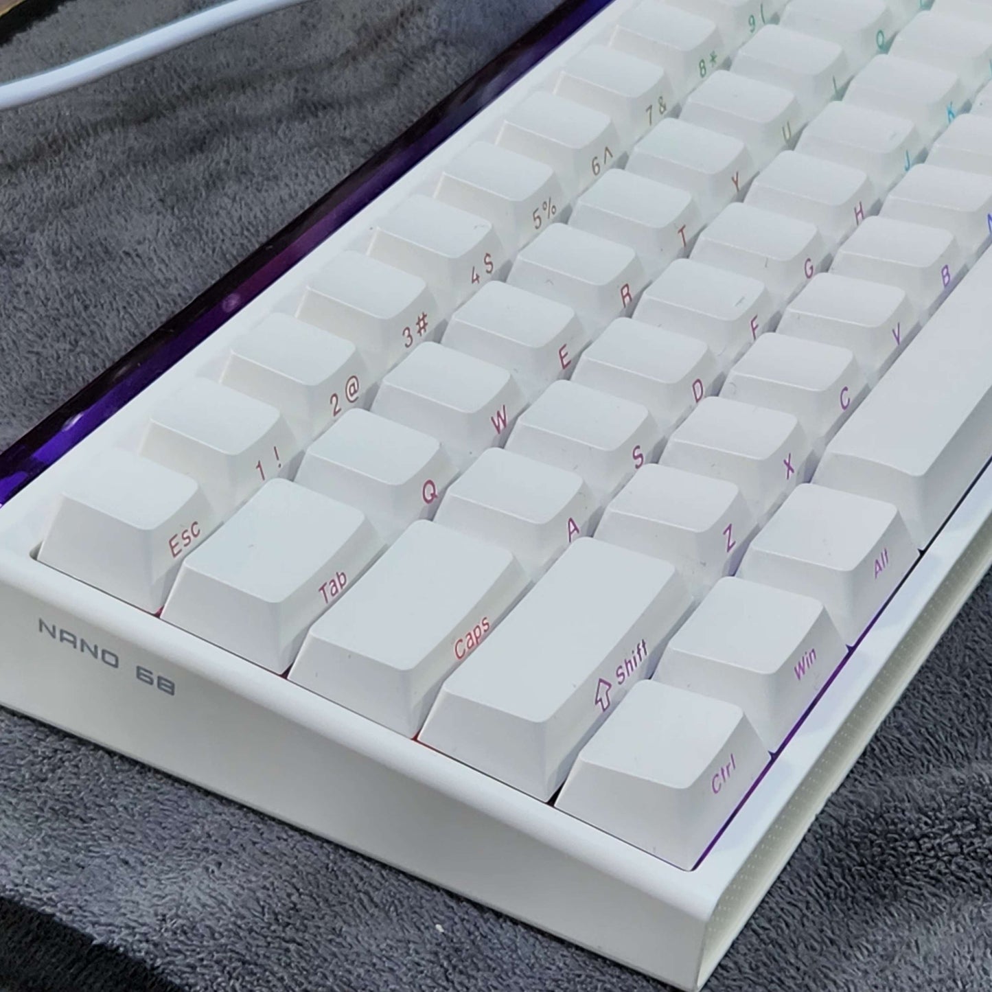 Clavier Gaming Magnétique Filaire Blanc Nano 68 | Madlions