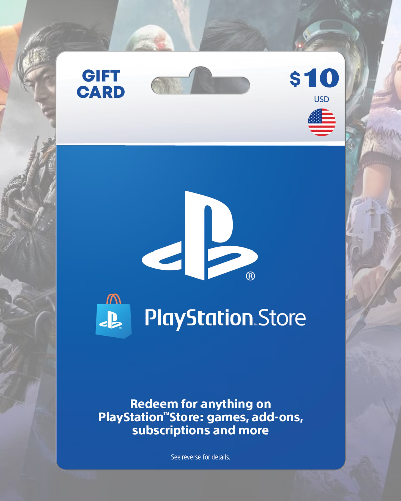 بطاقة هدايا PSN بقيمة 10 دولارات (الولايات المتحدة)