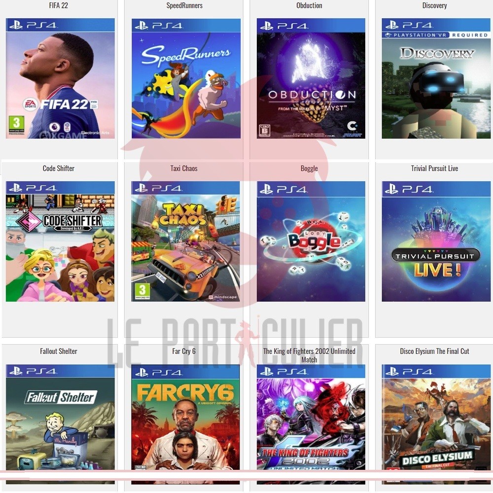 Chargement Jeux PS4 (Version 11.00 Maximum)