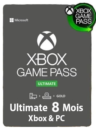 Abonnement Xbox Game Pass Ultimate (08 Mois) Xbox & PC