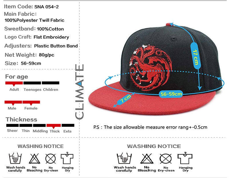 Snapback (Game Of Thrones)"Targaryen"