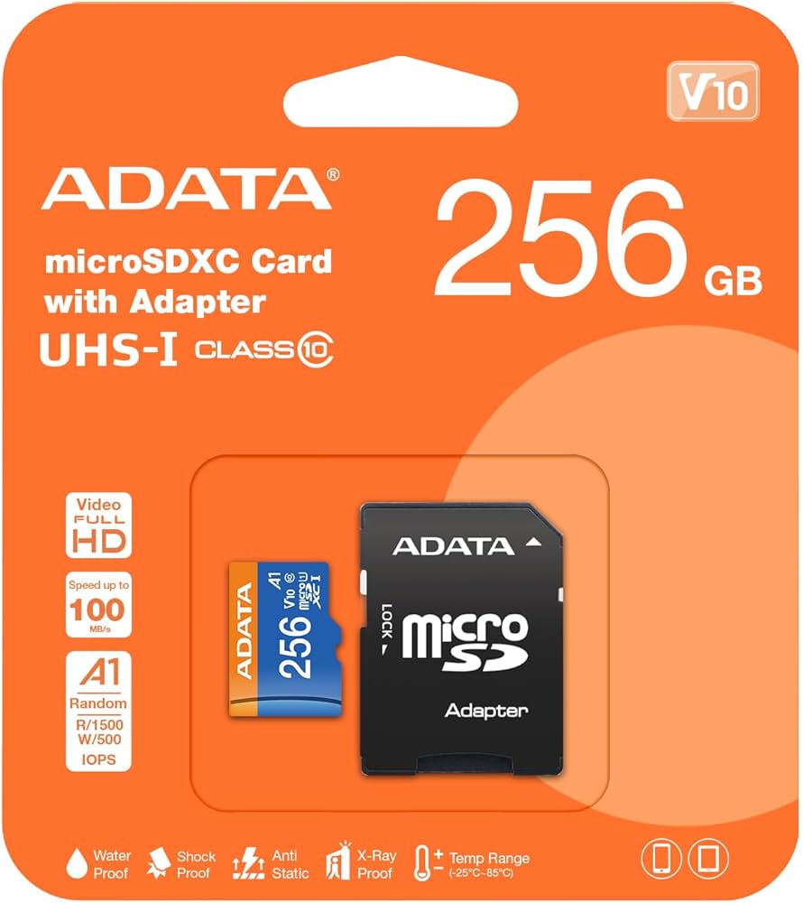 CARTE MEMOIRE MICRO SD SANDISK ADATA 256 GB / 256 GO