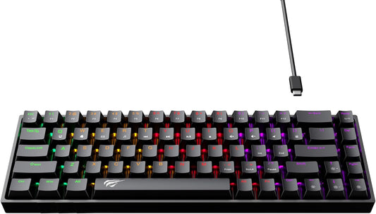 CLAVIER Mecanique HAVIT KB-881L (Red Switch) | 68 KEYS | Black