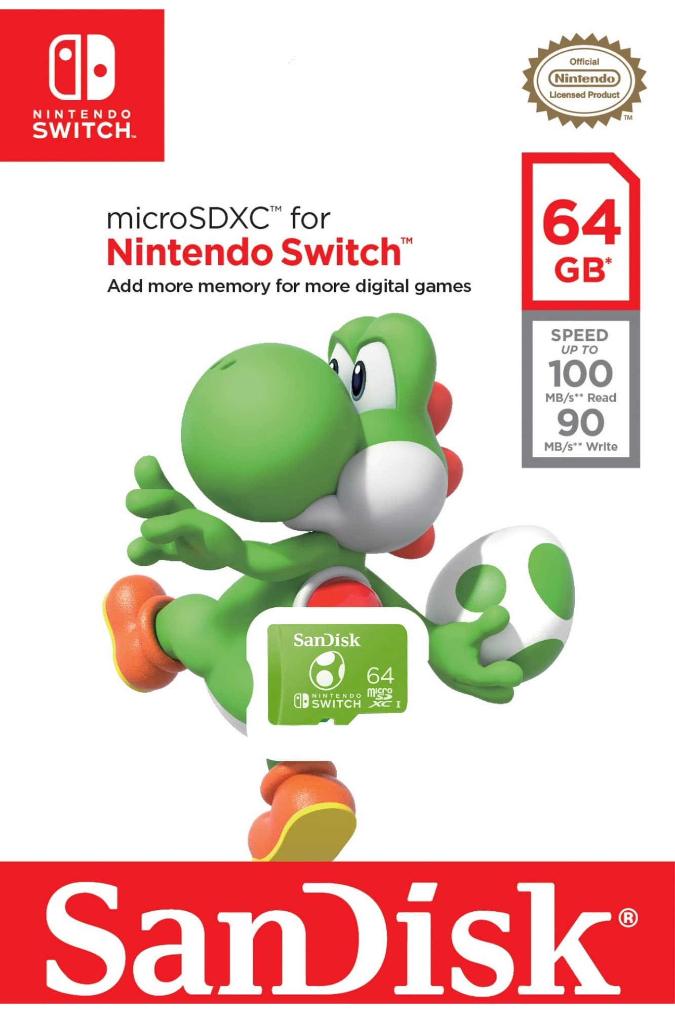 Carte Mémoire microSDXC SanDisk 64 Go Nintendo Switch