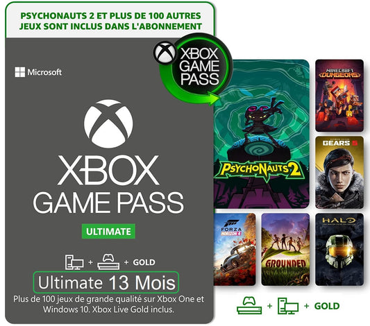Abonnement Xbox Game Pass Ultimate (12 Mois) Xbox & PC
