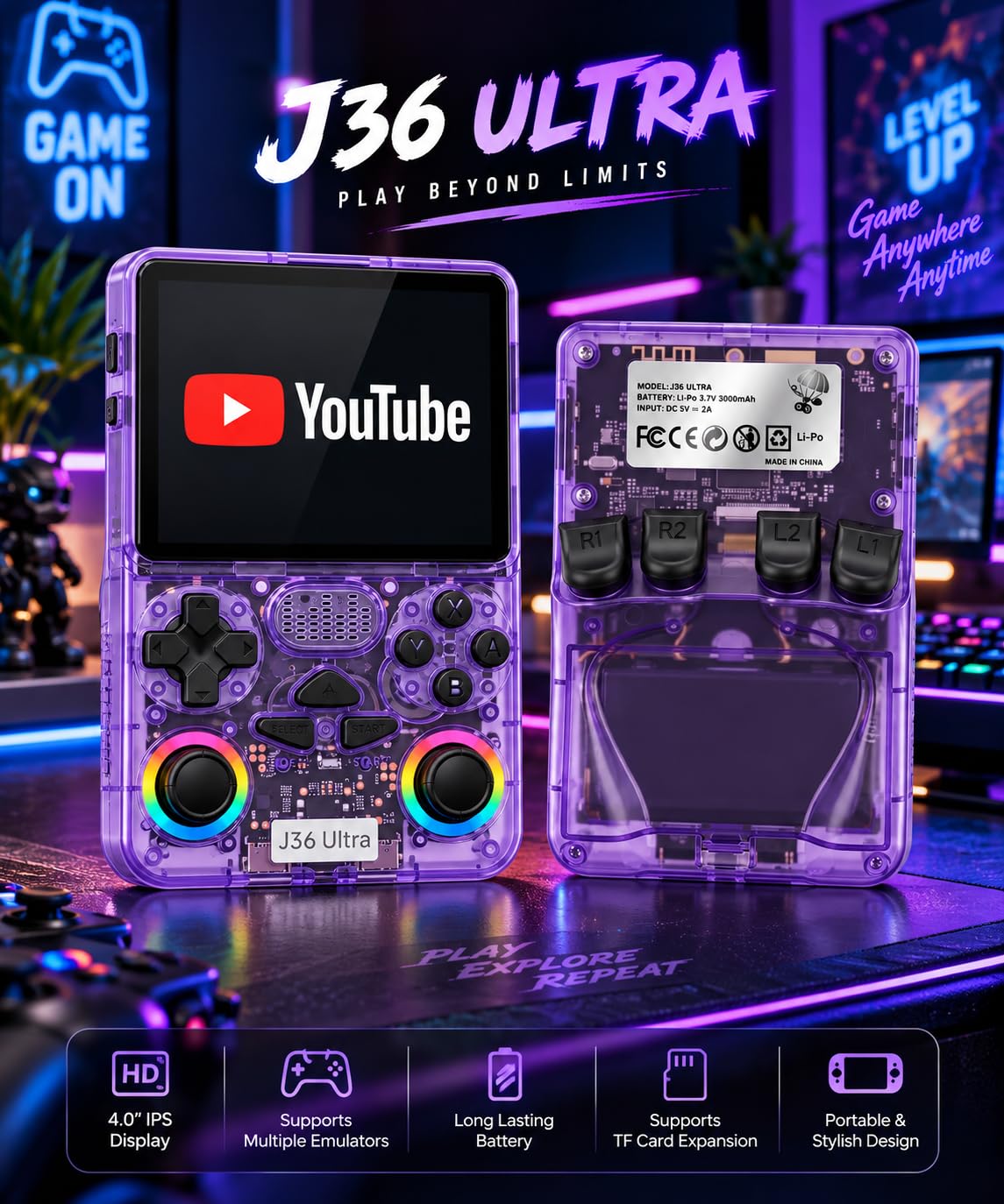 جهاز ألعاب ريترو J36 ULTRA