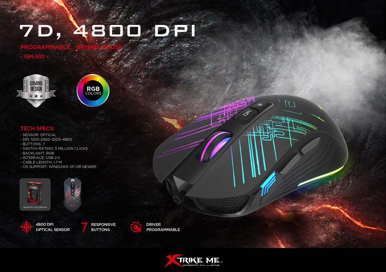 Souris Filaire Xtrike Me GM510