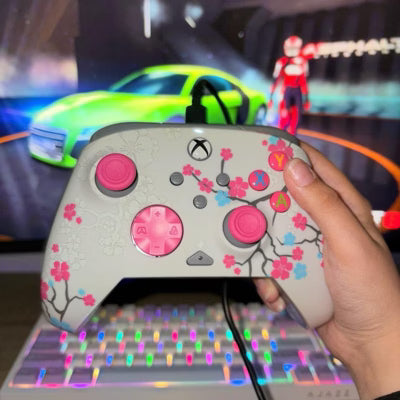 Manette PDP Rematch GLOW Xbox Series X|S et PC Cherry Blossom