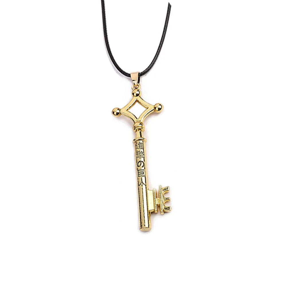 Collier / Chaine Attaque Des Titans Clé Eren Dorée