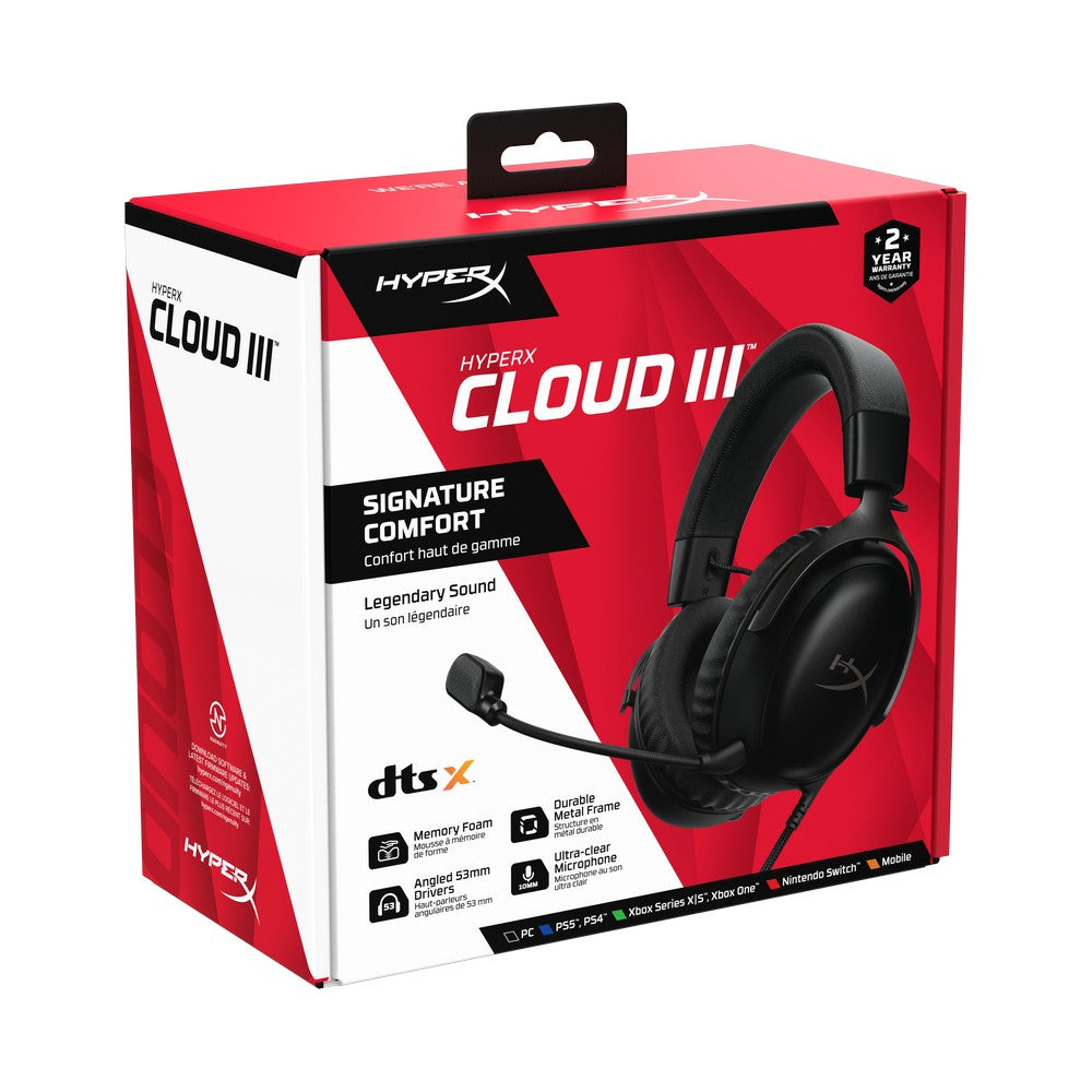 Casque de Gaming filaire HyperX Cloud III - BLack -