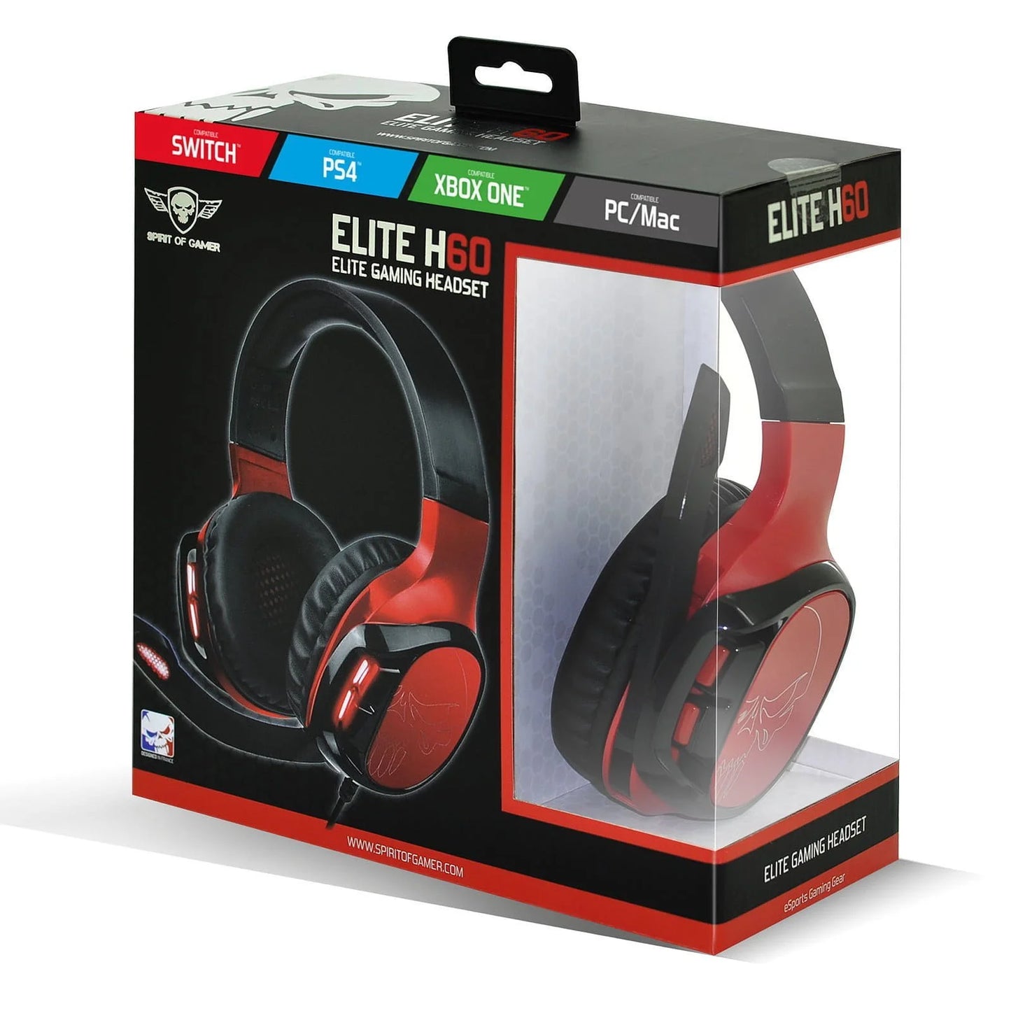 Casque Spirit of Gamer Elite H60 Black / Red