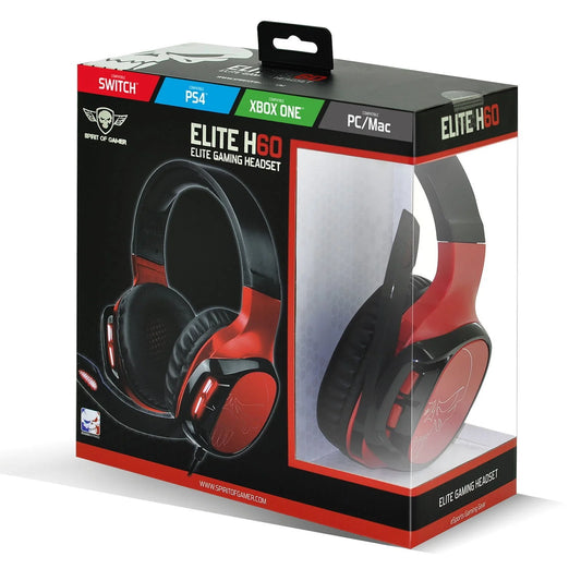 Casque Spirit of Gamer Elite H60  Black / Red