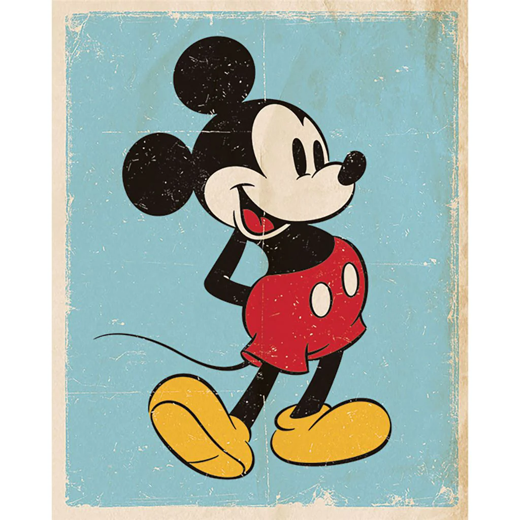 Mickey Mouse Retro Poster 40x50cm