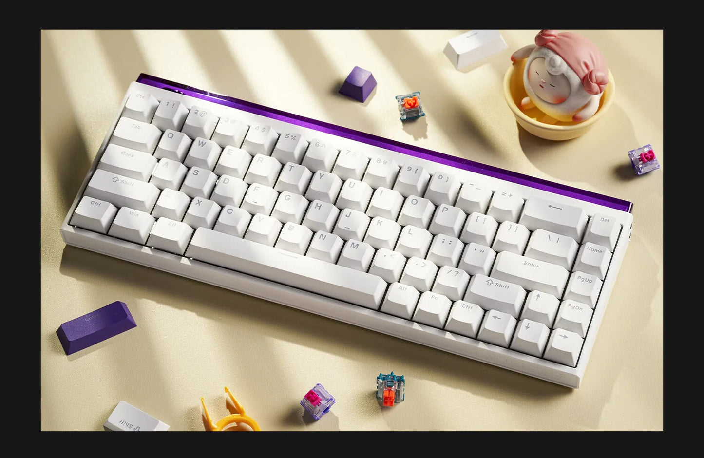 Clavier Gaming Magnétique Filaire Blanc Nano 68 | Madlions