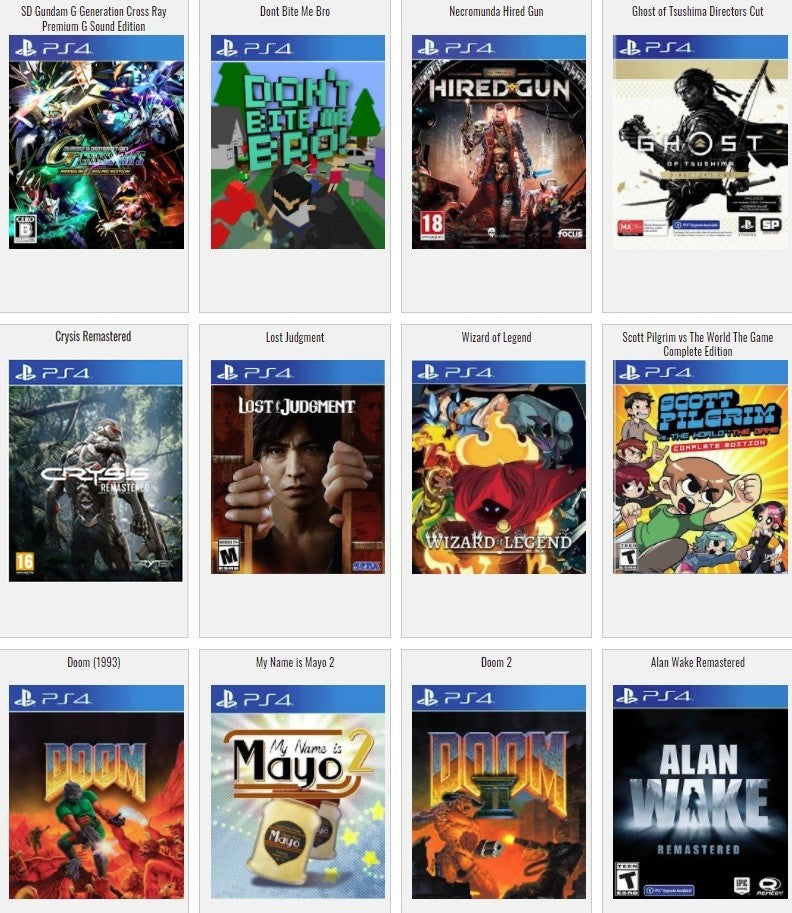 Chargement Jeux PS4 (Version 11.00 Maximum)