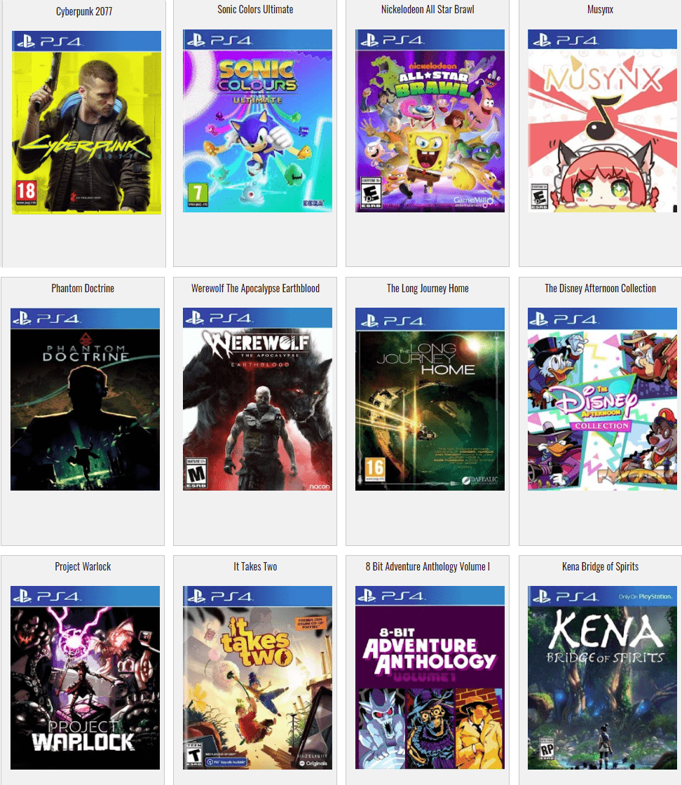 Chargement Jeux PS4 (Version 11.00 Maximum)