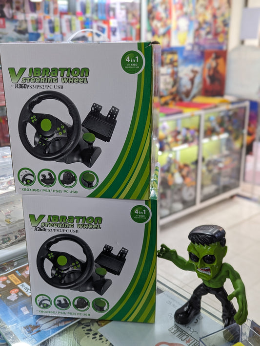 VOLANT VIBRATION STERRING WHEEL XBOX360 / PS2 / PC /PS3