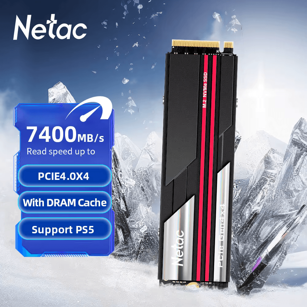 SSD NETAC 1 TB PS5 NVMe M.2 PCIe Gen4.0x4 Format 2280