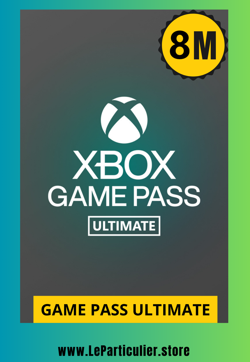 Abonnement Xbox Game Pass Ultimate (08 Mois) Xbox & PC