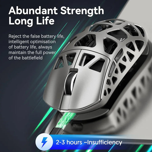 Souris Sans Fil ATTACK SHARK R3 Magnesium Alloy Gaming Mouse 8000 Mhz Polling Rate | GREY |