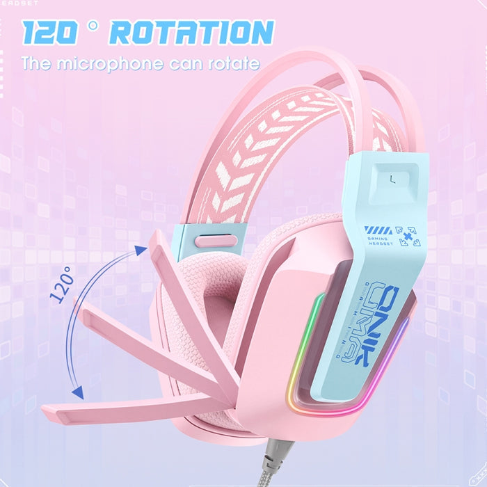 Casque Gaming Filaire Onikuma X13 -Rose-