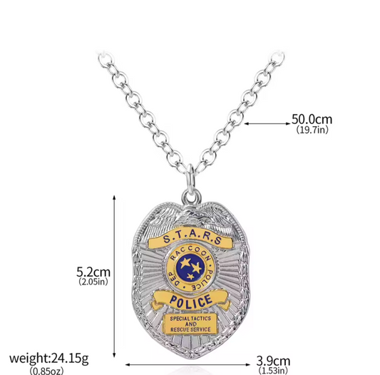 CHAINE Badge Police S.T.A.R.S Resident Evil STARS