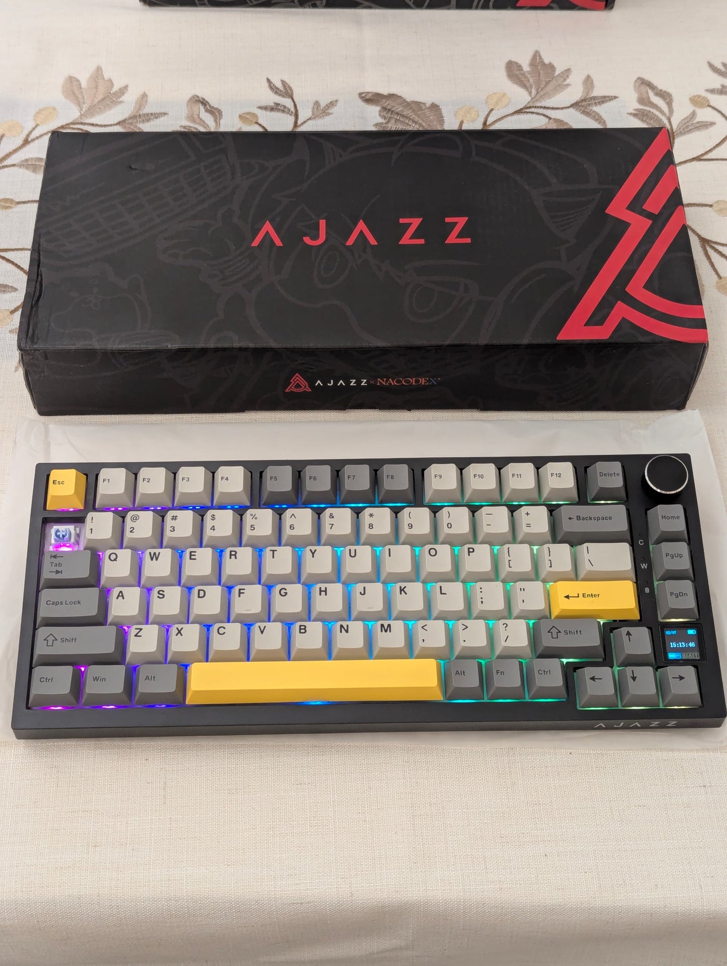 Clavier Mécanique Sans Fil Ajazz AK820 PRO - Black & Grey | Wireless Gaming Keyboard