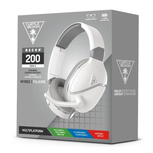 Casque Filaire Turtle Beach  Recon 200 Gen 2 Gaming Headset WHITE