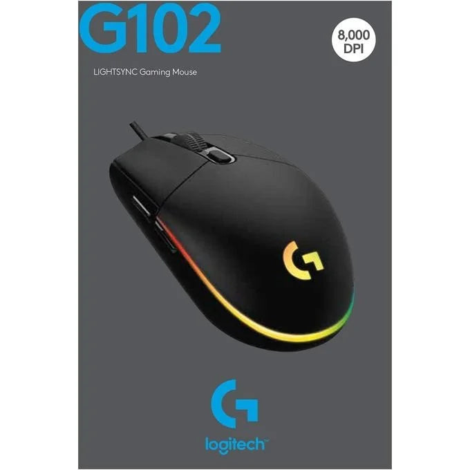 Souris Logitech G102 | Original Lightsync Black 8000DPI