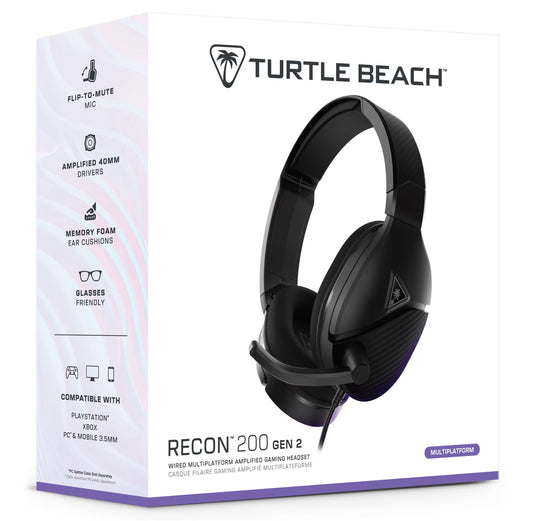 Casque Filaire Turtle Beach Recon 200 Gen 2 Gaming Headset Black