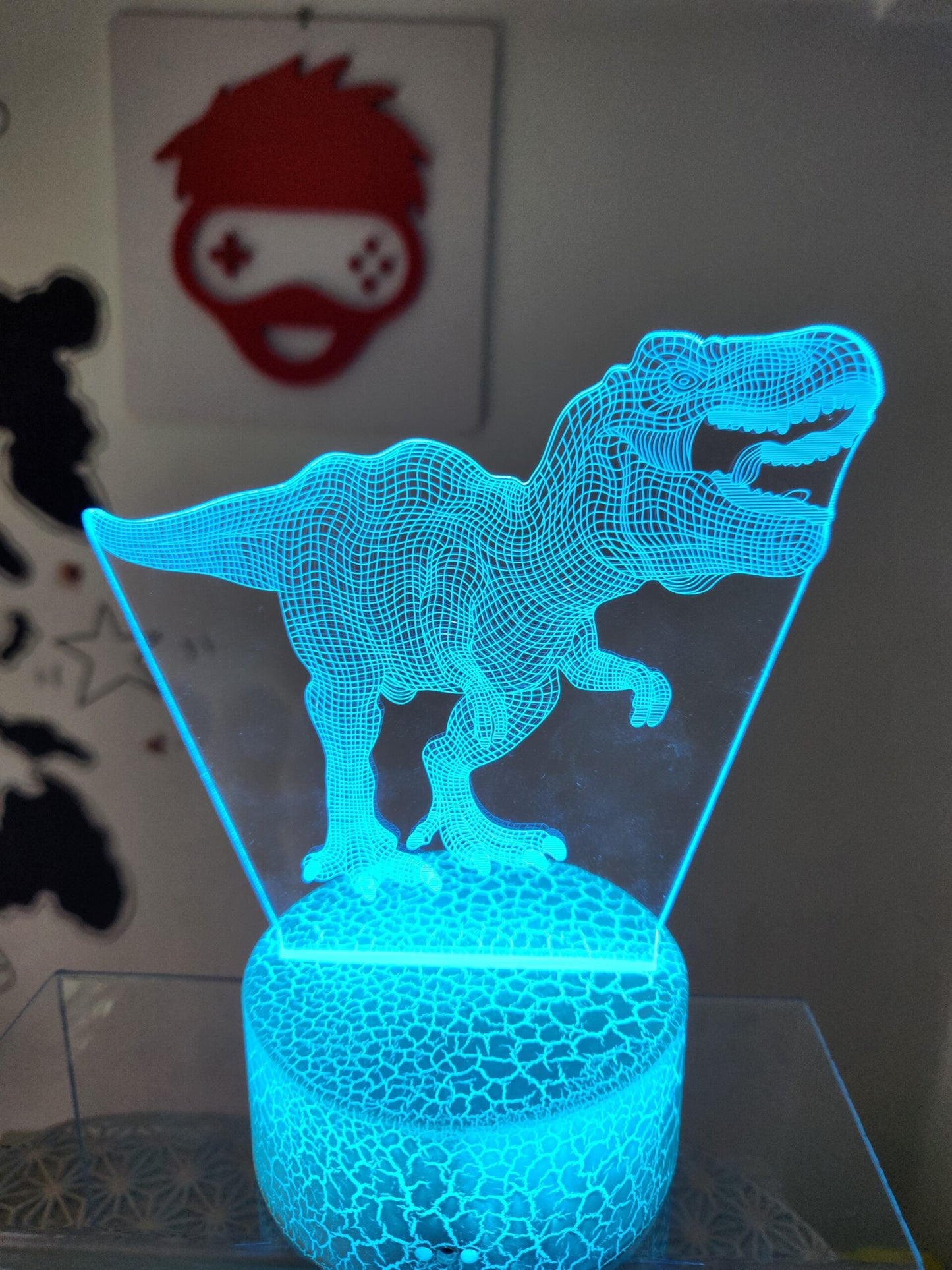 Lampe 3D Dinosaures 16 Cm
