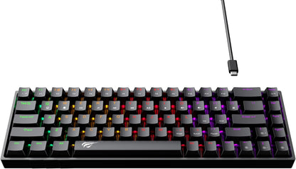 CLAVIER Mecanique HAVIT KB-881L  (Red Switch)  | 68 KEYS | Black