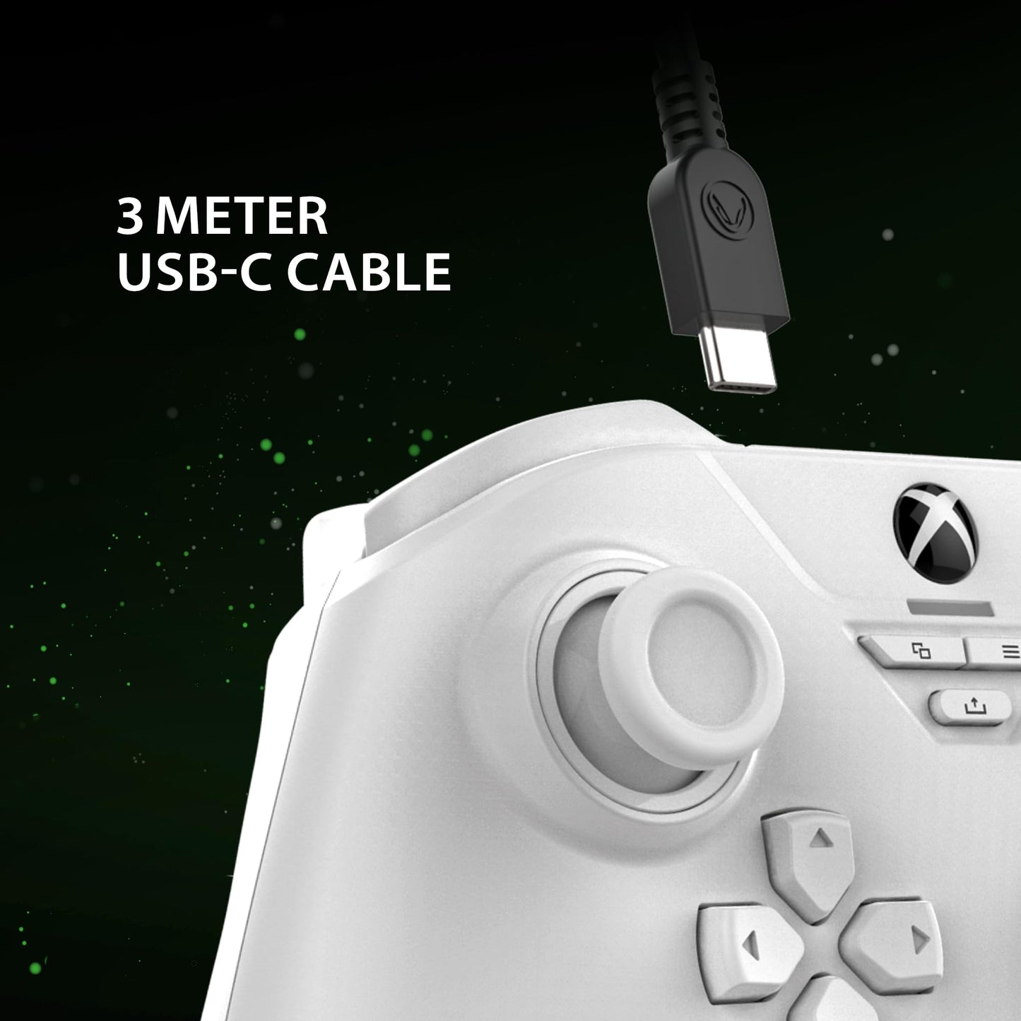 Manette Filaire Snakebyte Base X HALL EFFECT (White) pour PC/Xbox Series X/S