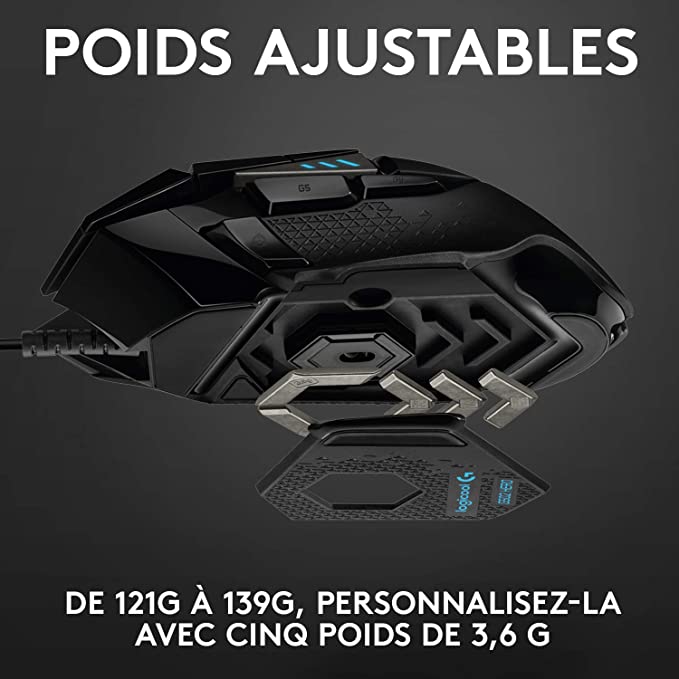 Logitech G502 HERO USB Souris Gamer
