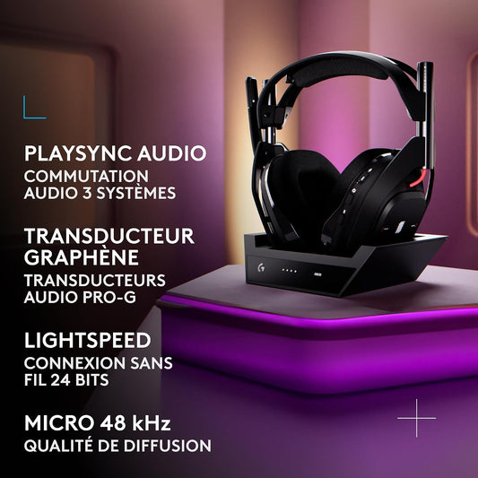 Casque Logitech G Astro A50 Lightspeed Wireless Gaming Headset + Base