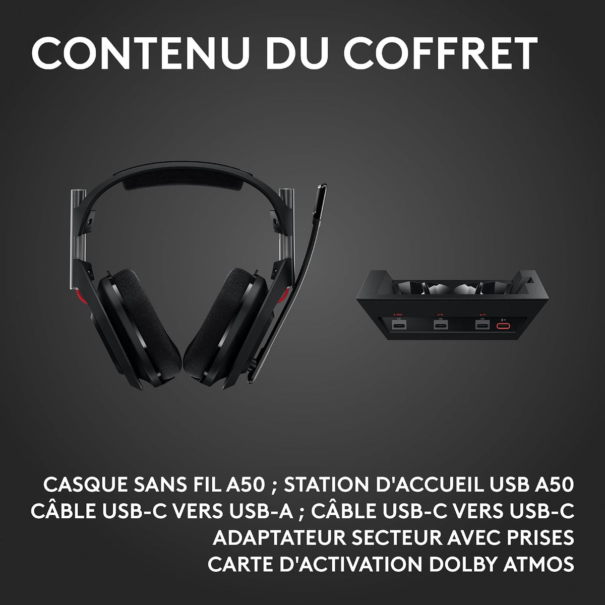 Casque Logitech G Astro A50 Lightspeed Wireless Gaming Headset + Base