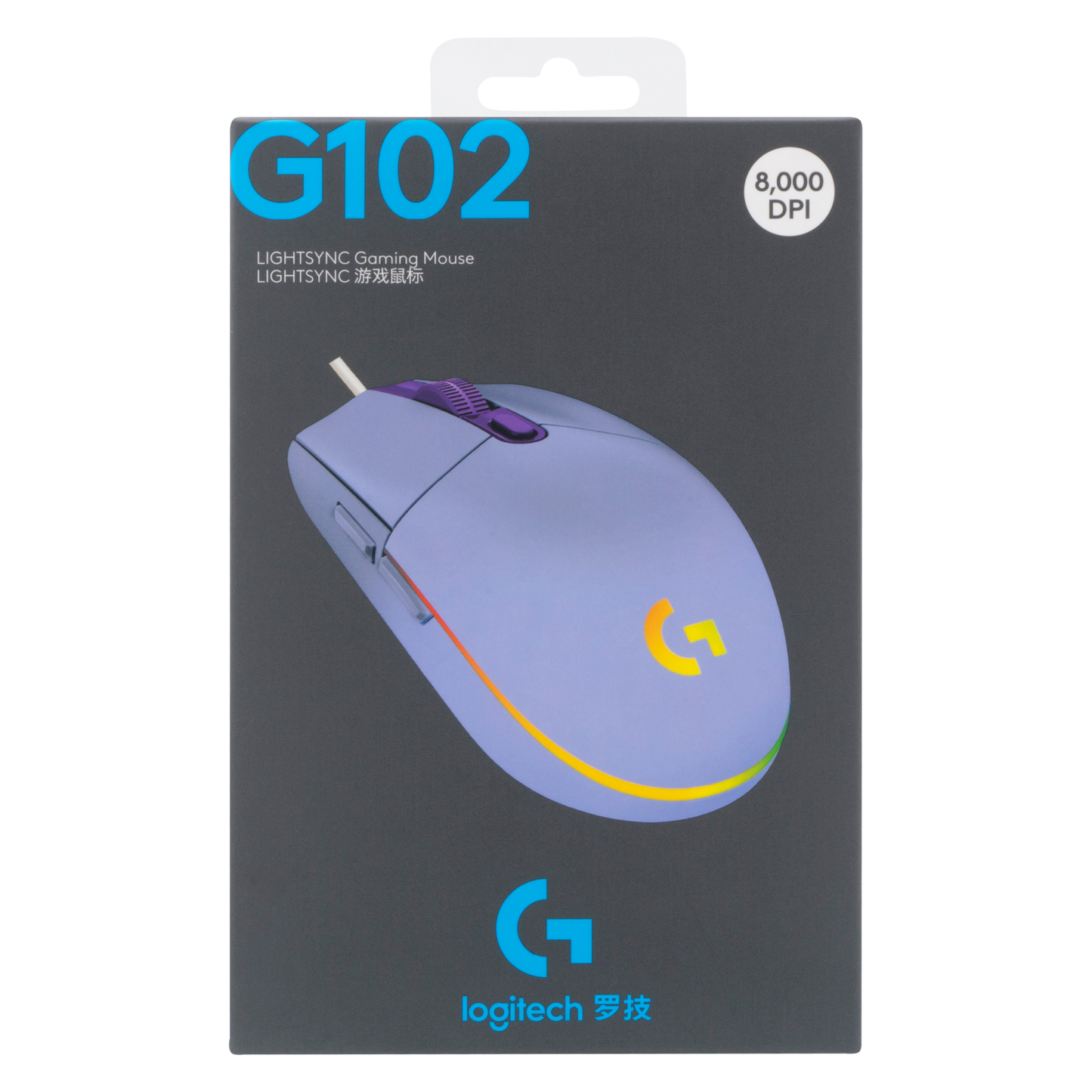 Souris Logitech G102 | Original Lightsync Purple 8000DPI