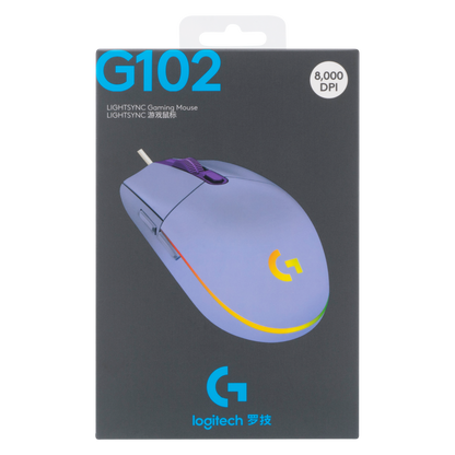 Souris Logitech G102 | Original Lightsync Purple 8000DPI