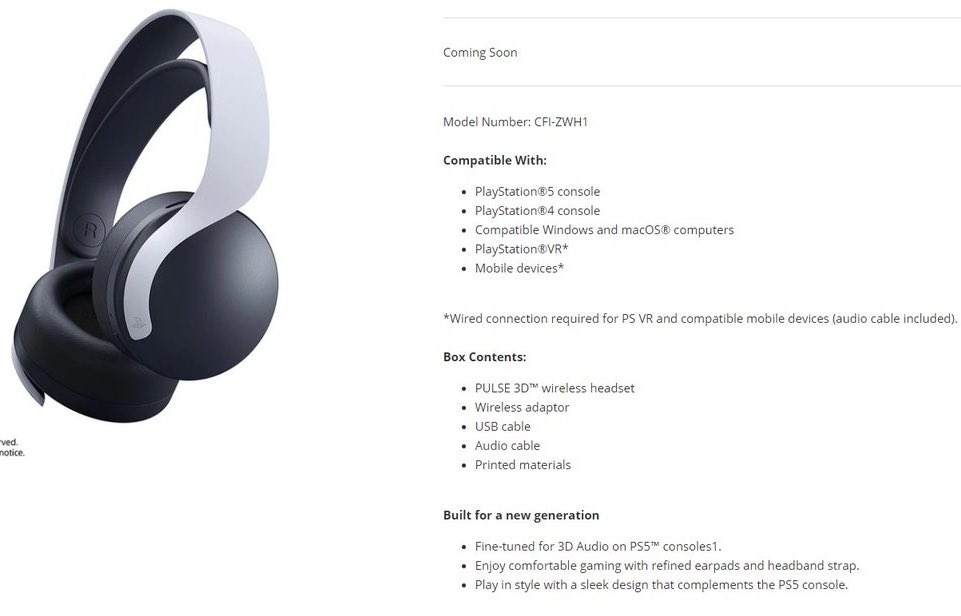 Casque Pulse 3d Wireless Headset pour PS5 / PS4 / PC Noir Occasion
