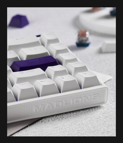 Clavier Gaming Magnétique Filaire Blanc Nano 68 | Madlions