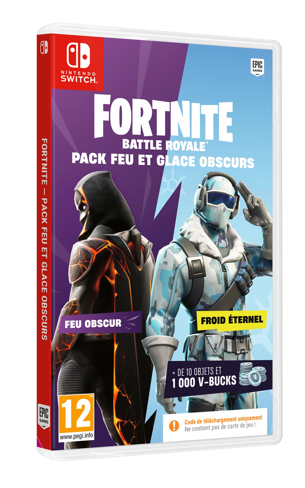 Pack Fortnite Feu Noir et Glace pour Nintendo Switch & Switch 2