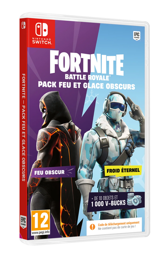 Pack Fortnite Feu Noir et Glace pour Nintendo Switch & Switch 2