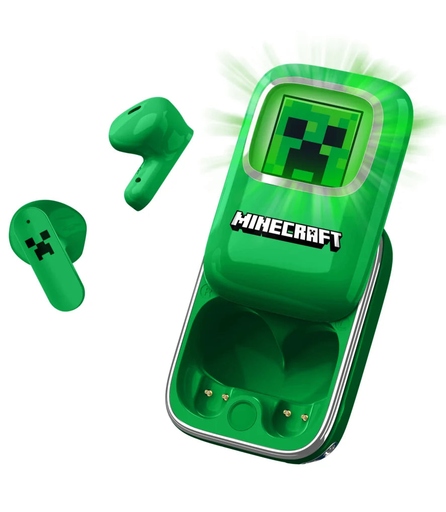 Ecouteur Sans Fil MINECRAFT - Slide Case Light Up - Earpods Audio TWS