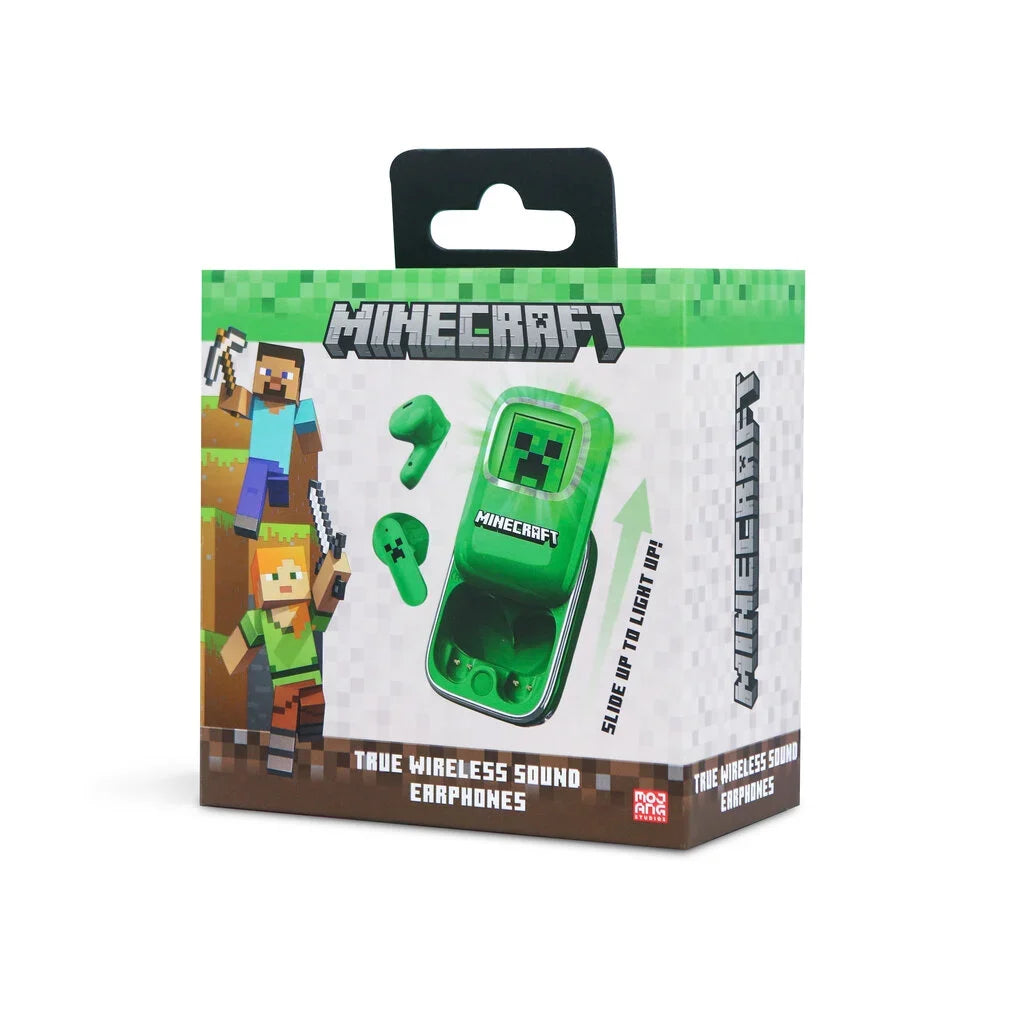 Ecouteur Sans Fil MINECRAFT - Slide Case Light Up - Earpods Audio TWS