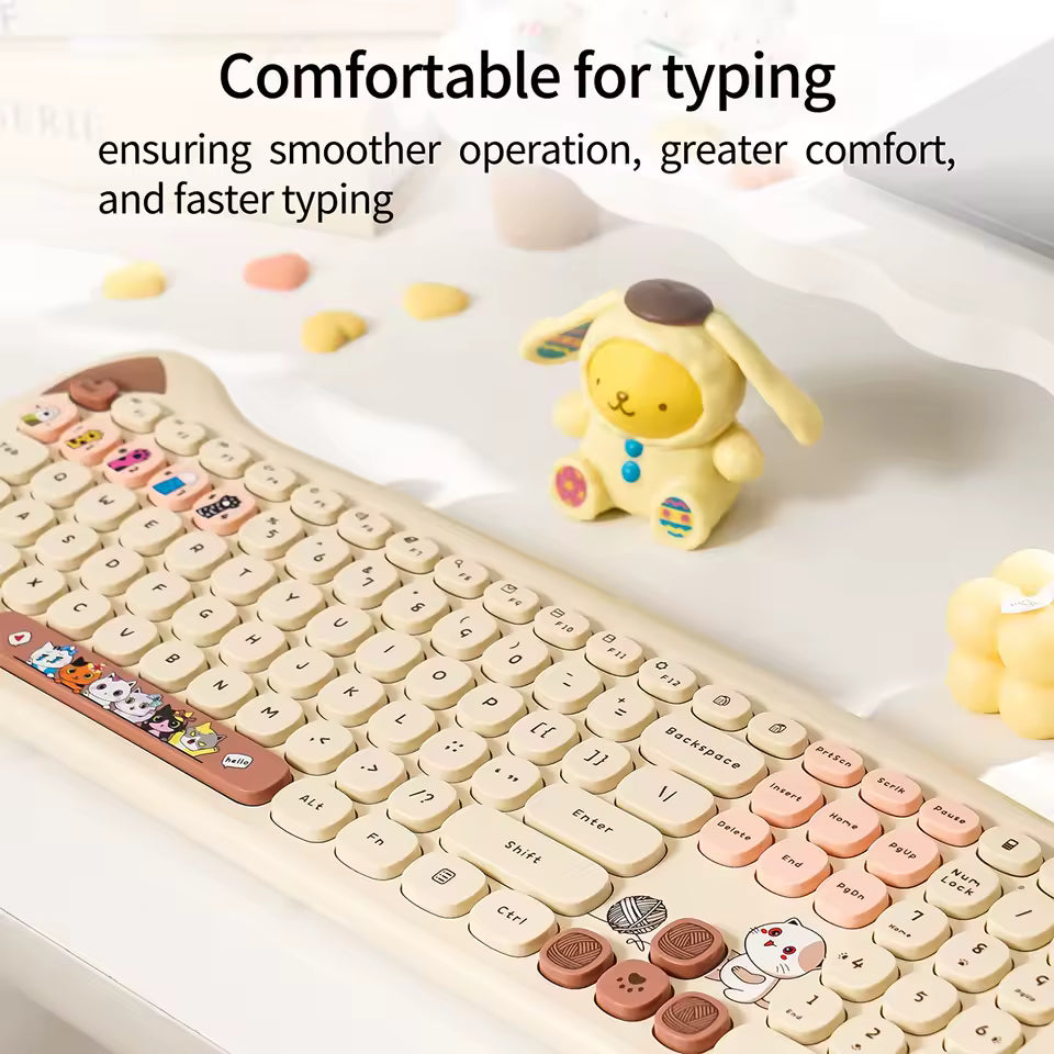 Clavier ı GEEZER Keyboard and Mouse (Wireless) Cute Cat Shape