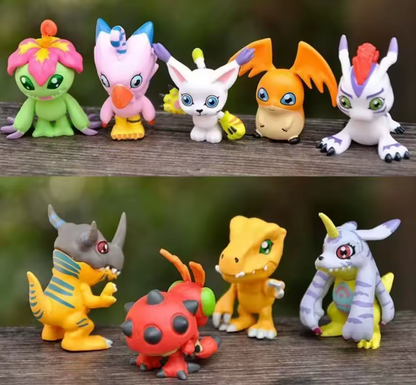 Lot de 09 Figurines Digimon en PVC (04 cm)