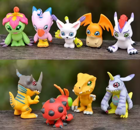 Lot de 09 Figurines Digimon en PVC (04 cm)