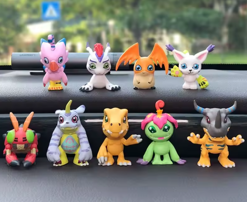Lot de 09 Figurines Digimon en PVC (04 cm)